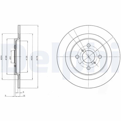Brake disc delphi bg4076 - delphi,