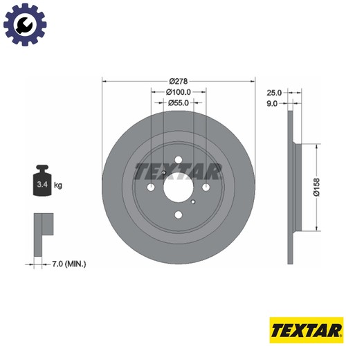 Brake disc 92161903 for - 2x,