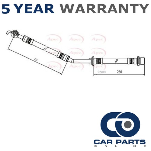 Brake hose front - brake, left