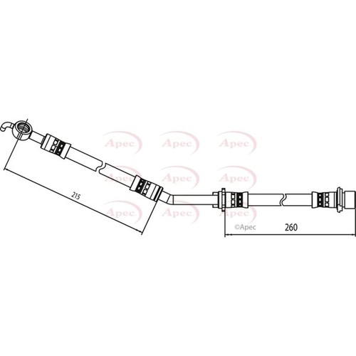 Apec brake hydraulic hose - brake,