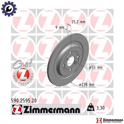 Brake disc 590 2595 - brake, for