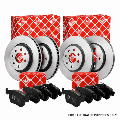 Febi front rear brake - front, discs