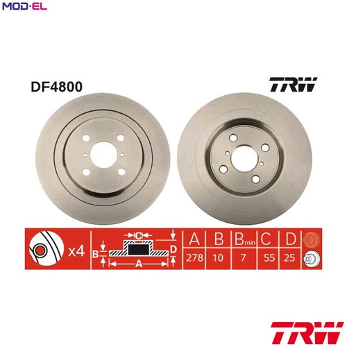 Brake disc df4800 for - 2x,