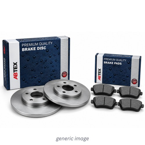 Rear brake discs pads - discs, fits