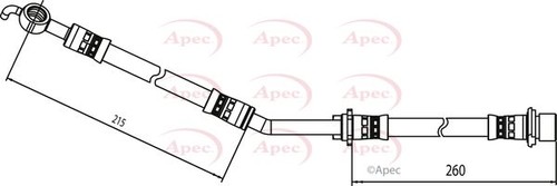 Brake hose apec hos4076 - brake,