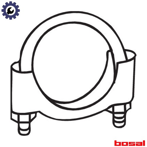 Clamping piece exhaust - piece, system