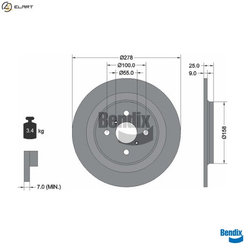 Brake disc bds1376 for - bds1376,