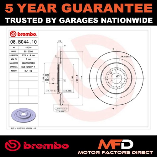 Brake discs rear brembo fits - brembo,