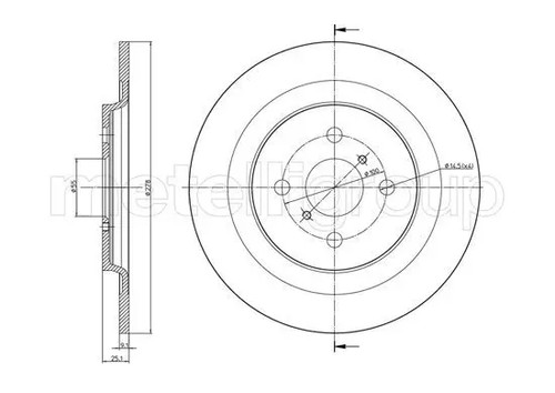 Brake disc solid 0947c - brake,