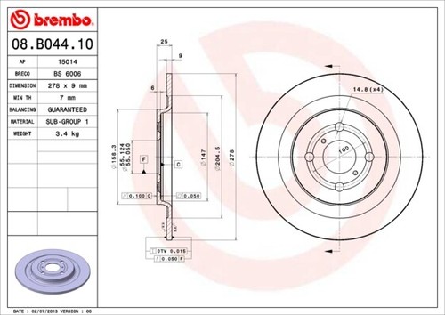 Brake discs rear orius - discs,