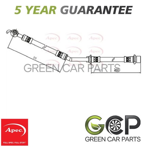 Apec front left brake - left, hose