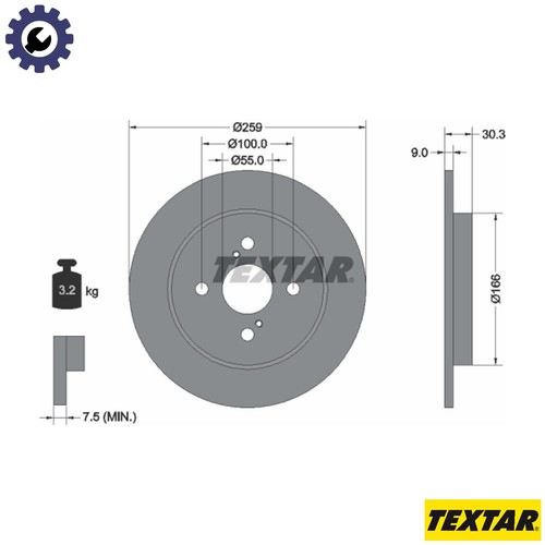 Brake disc 92156300 for - 2x,