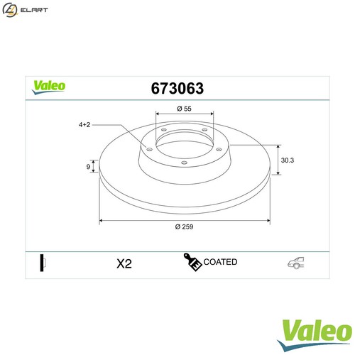 Brake disc 673063 for aston - brake,